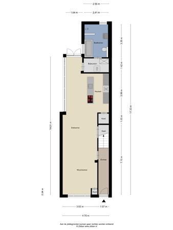 Floorplan - Nijverstraat 158, 5041 AK Tilburg