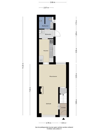 Floorplan - Hoogvensestraat 88, 5017 CG Tilburg