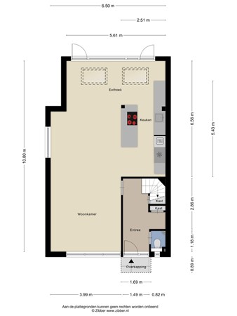 Floorplan - Gluckstraat 14, 5011 VG Tilburg