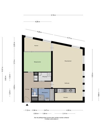 Floorplan - Piusplein 42-07, 5038 WN Tilburg