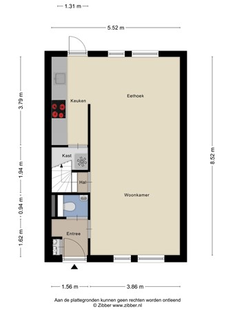Floorplan - Regge 45, 5032 RB Tilburg