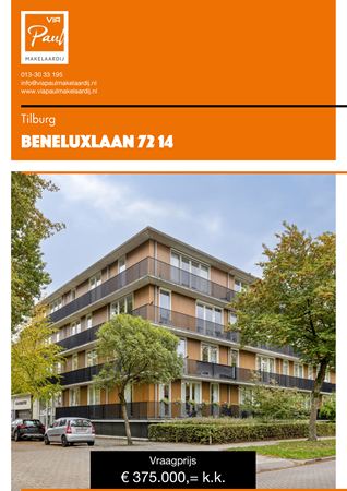 Brochure preview - brochure Beneluxlaan 72-14 Tilburg