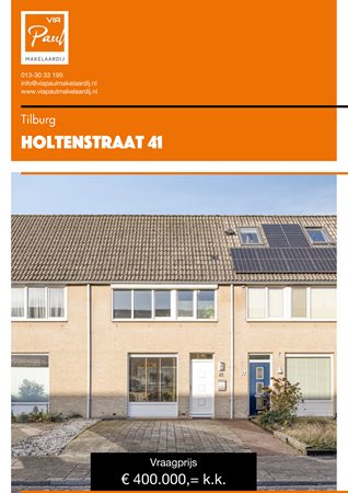 Brochure preview - brochure Holtenstraat 41 Tilburg