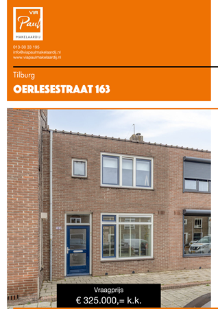Brochure preview - brochure Oerlesestraat 163 Tilburg