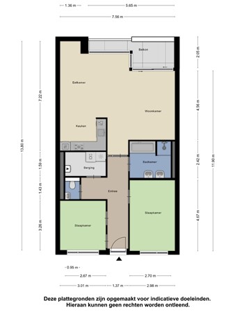 Floorplan - Pieter Vreedeplein 110, 5038 BW Tilburg