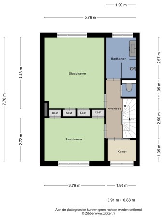 Floorplan - Korenbloemstraat 165, 5025 PR Tilburg