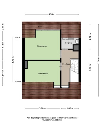 Floorplan - Korenbloemstraat 165, 5025 PR Tilburg