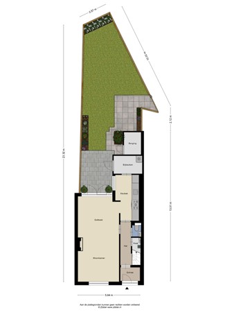 Floorplan - Korenbloemstraat 165, 5025 PR Tilburg
