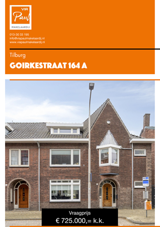 Brochure preview - brochure Goirkestraat 164 a Tilburg