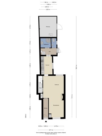 Floorplan - De Regenboogstraat 10, 5038 NP Tilburg