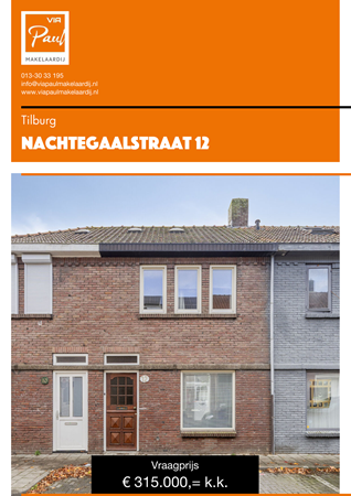 Brochure preview - brochure Nachtegaalstraat 12 Tilburg