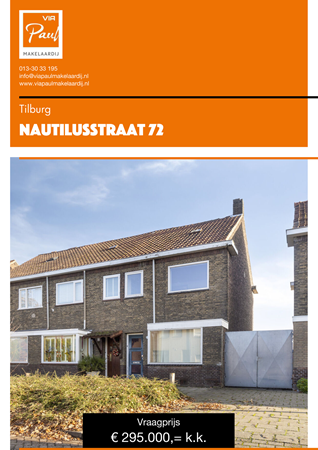 Brochure preview - brochure Nautilusstraat 72 Tilburg