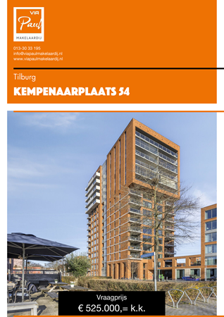 Brochure preview - brochure Kempenaarplaats 54 Tilburg