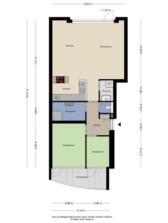 Floorplan - Hoefstraat 59, 5014 NH Tilburg
