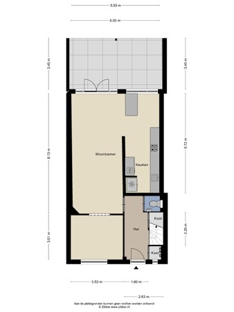 Floorplan - Groenstraat 156, 5021 LM Tilburg