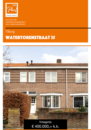 Brochure preview - brochure Watertorenstraat 35 Tilburg