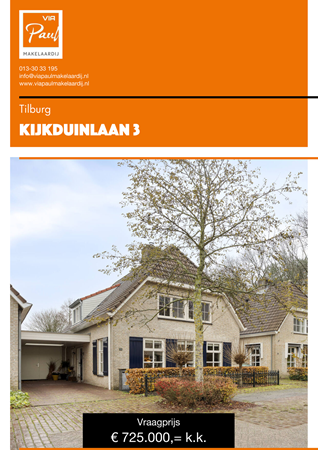 Brochure preview - brochure Kijkduinlaan 3 Tilburg