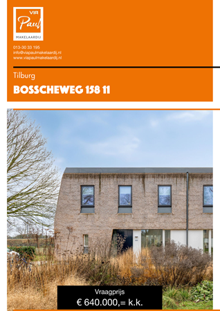 Brochure preview - brochure Bosscheweg 158-11 Tilburg