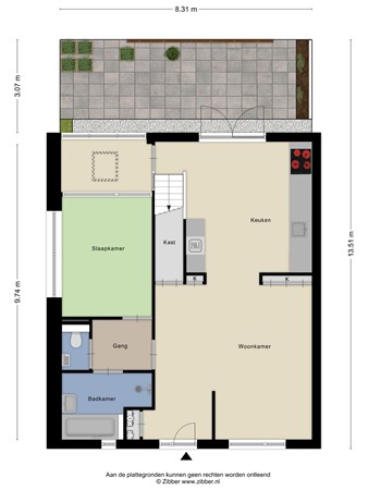 Floorplan - Bosscheweg 158-11, 5015 AE Tilburg
