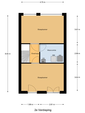 Floorplan - Ir. Kippermanstraat 44, 5021 SZ Tilburg