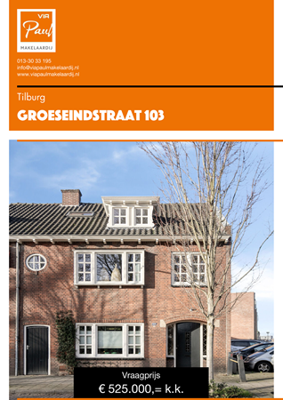 Brochure preview - brochure Groeseindstraat 103 Tilburg