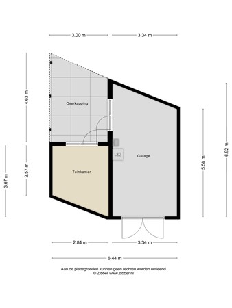 Floorplan - Groeseindstraat 103, 5046 XA Tilburg
