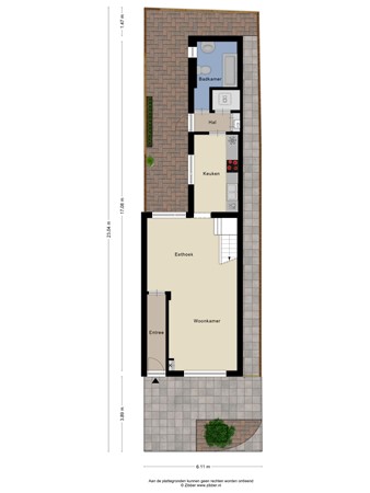Floorplan - Klaverstraat 70, 5025 MD Tilburg