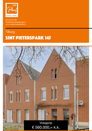 Brochure preview - brochure Sint Pieterspark 145 Tilburg