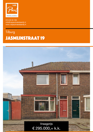 Brochure preview - brochure Jasmijnstraat 19 Tilburg