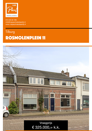 Brochure preview - brochure Rosmolenplein 11 Tilburg