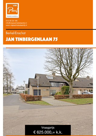 Brochure preview - brochure Jan Tinbergenlaan 75 Berkel-Enschot