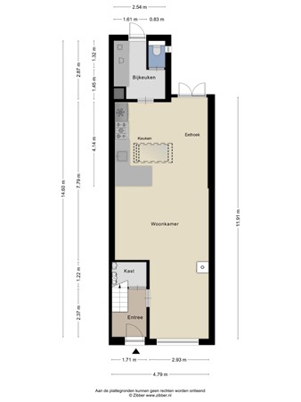 Floorplan - Troubadourplein 2, 5021 ED Tilburg