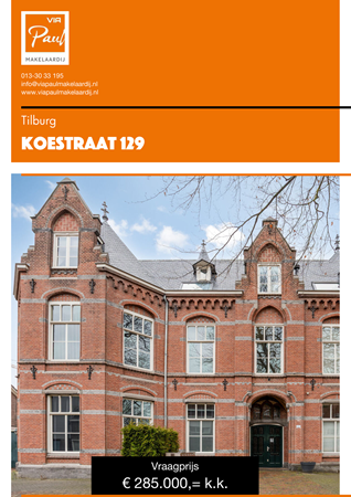 Brochure preview - brochure Koestraat 129 Tilburg