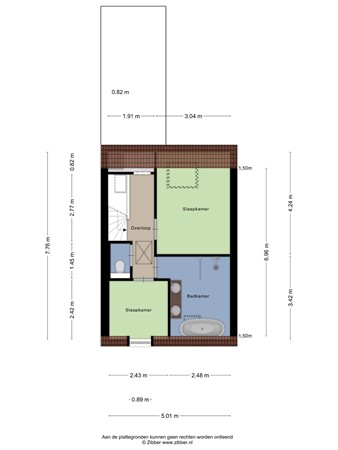 Floorplan - Deken Sandersstraat 61, 5046 HH Tilburg