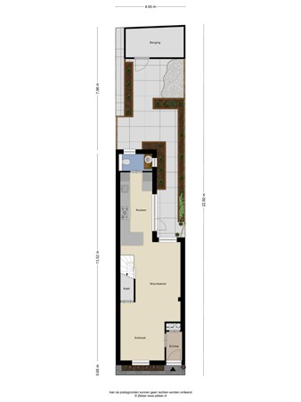 Floorplan - Deken Sandersstraat 61, 5046 HH Tilburg