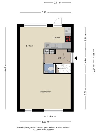 Floorplan - Barneveldstraat 49, 5043 CA Tilburg