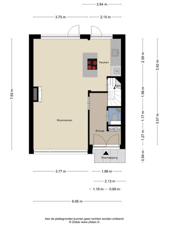 Floorplan - Predikherenlaan 98, 5042 CP Tilburg