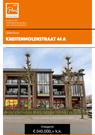 Brochure preview - brochure Kreitenmolenstraat 44a Udenhout