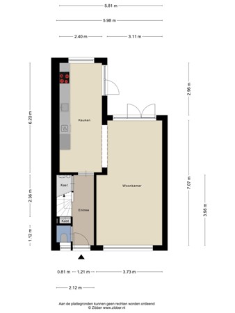 Floorplan - Postelse Hoeflaan 76, 5042 KL Tilburg