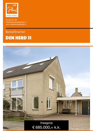 Brochure preview - brochure Den Herd 31 Berkel-Enschot
