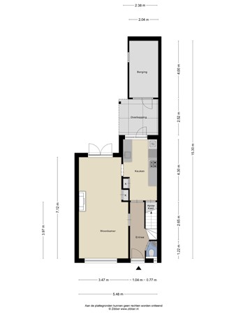 Floorplan - Gildestraat 40, 5021 DJ Tilburg