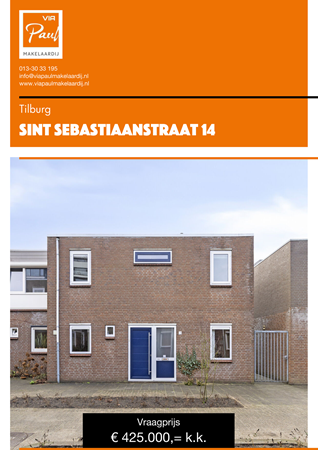 Brochure preview - brochure Sint Sebastiaanstraat 14 Tilburg