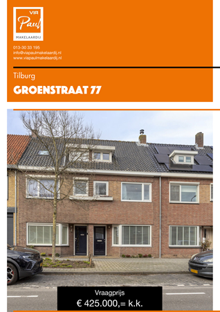 Brochure preview - brochure Groenstraat 77 Tilburg