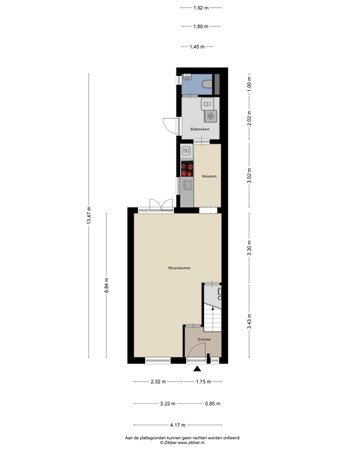Floorplan - Veestraat 99, 5021 PN Tilburg