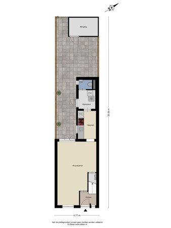 Floorplan - Veestraat 99, 5021 PN Tilburg