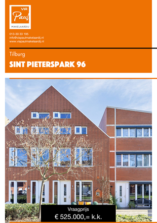 Brochure preview - brochure Sint Pieterspark 96 Tilburg