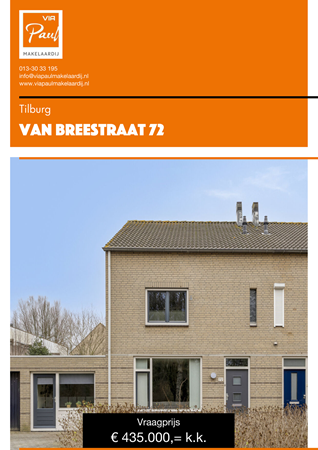 Brochure preview - brochure Van Breestraat 72 Tilburg