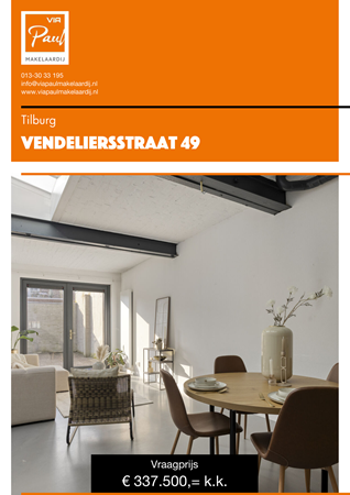 Brochure preview - brochure Vendeliersstraat 49 Tilburg