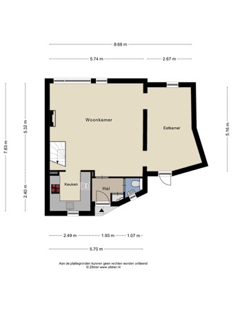 Floorplan - Nieuwstraat 262, 5025 GC Tilburg
