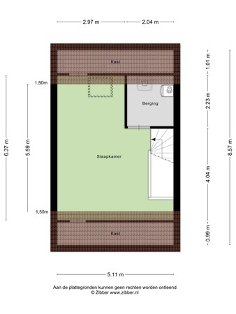 Floorplan - Bernard Leenestraat 96, 5026 CA Tilburg